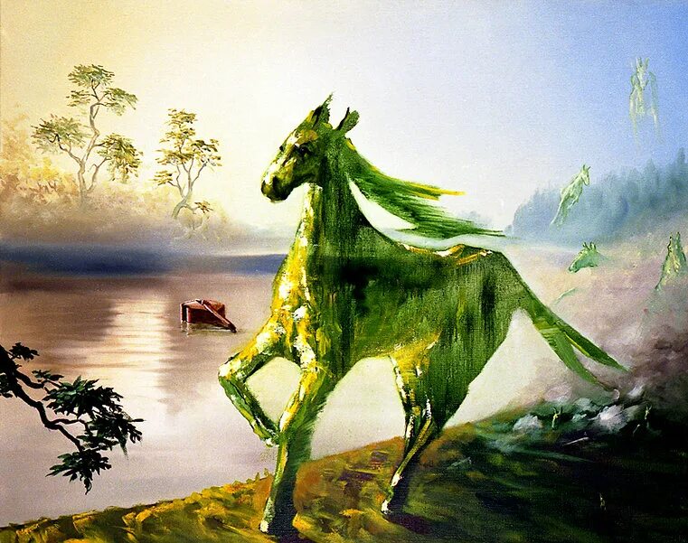 Зеленая лошадь. Зеленая лошадь. Лошадь зеленого цвета. Изумрудная лошадь. Зеленый конь.