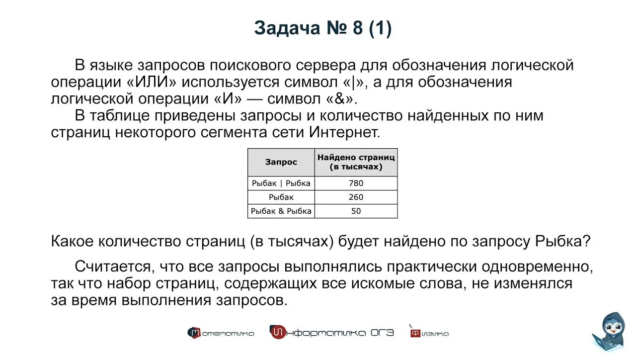 Огэ информатика сколько времени пишут. Задачи на поисковые запросы Информатика 7 класс. Как решать задачи с поисковыми запросами Информатика. Формула запросов Информатика. Задачи по информатике с поисковым запросом.