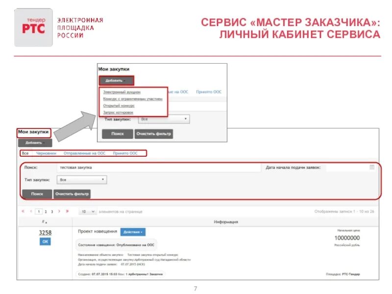 Сайт сфр россии личный кабинет. Личный кабинет заказчика. РТС тендер личный кабинет. Электронная площадка России. Личный кабинет заказчика РТС тендер.