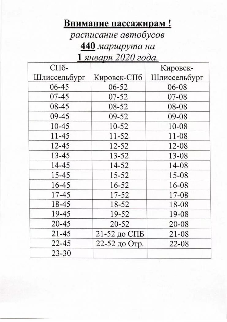 Социальный автобус спб расписание. 440 Автобус расписание Кировск Шлиссельбург. Расписание 440 автобуса Отрадное Кировск. 440 Автобус расписание Кировск Рыбацкое. Расписание 440 автобуса из Кировска в Шлиссельбург.