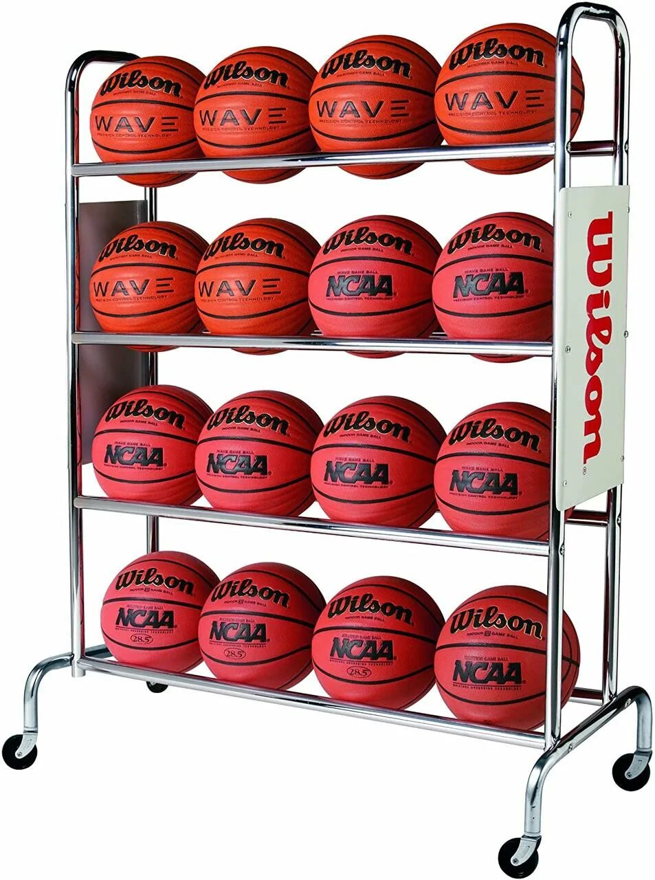 Стеллаж для мячей. Тележка для баскетбольных мячей Spalding 63763. Стойка под баскетбольные мячи Wilson. Подставка для баскетбольного мяча. Полки для баскетбольных мячей.