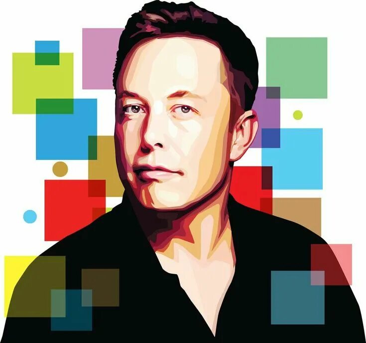 Илон маск загадка дня 07.08. Илон маск портрет. илон маск арт. elon musk portret.