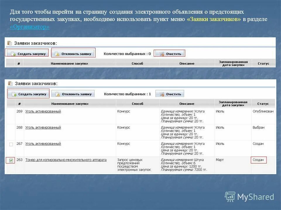 Электронный магазин услуги