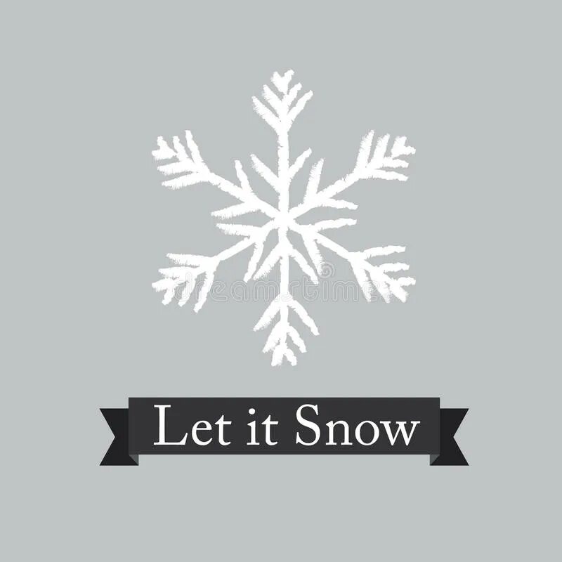Snow words. Let it snow text.