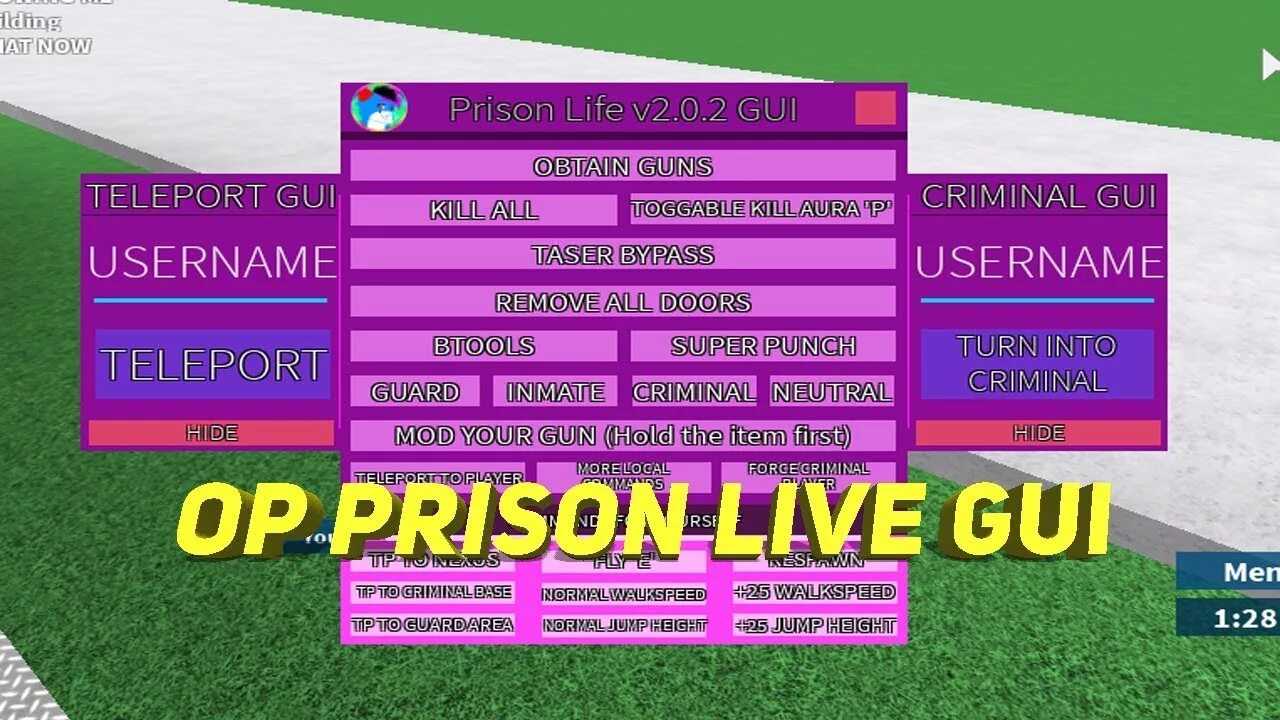 Скрипты присон. Roblox Prison Life script. Criminality gui. Criminality gui script.