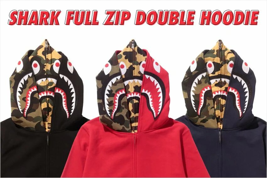 Яркий худи дабл бабл. Дабл бейп Тайгер. Bape Double zip Hoodie. Bape Shark Tiger zip Hoodie. Бейп Дабл Шарк.