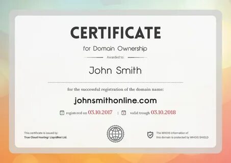 Name certificate