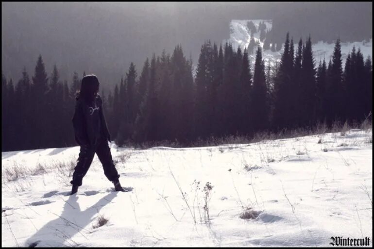 Wintercult группа. Блэк Металлист в зимнем лесу. We visited russia last winter they