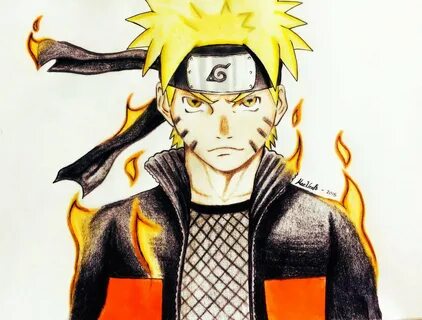 how to draw naruto sage mode with color