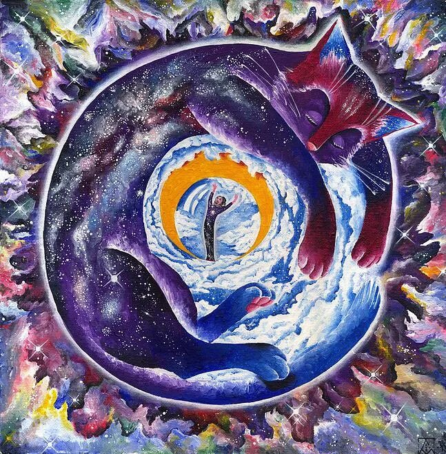 кругом жизнь картина. арт-терапия. всюду жизнь. кругом жизнь картина. сансара буддизм.