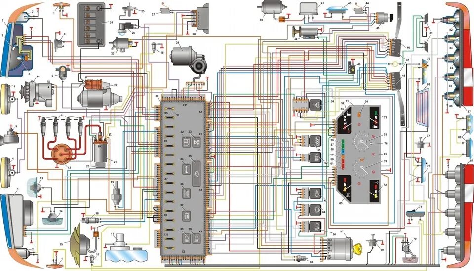 3 1 41 21. Схема Электрооборудование авто Москвич 2141. Москвич 2141 схема электрооборудования. Схема электрооборудования АЗЛК 2141. Схема проводки Москвич 2141.