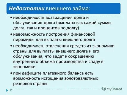 Внешние заемные средства