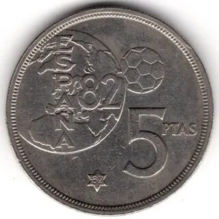 Монета испании 5 песет