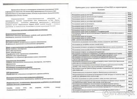 Нии прейскурант