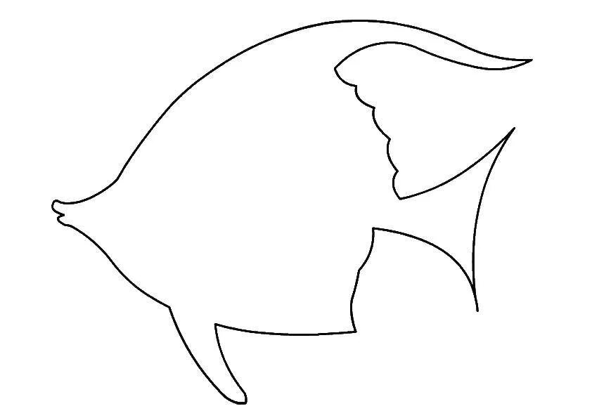 Аппликация. Морские обитатели аппликация для дошкольников. Трафарет рыбки для вырезания. Шаблон рыбки. Объемная рыбка из бумаги.