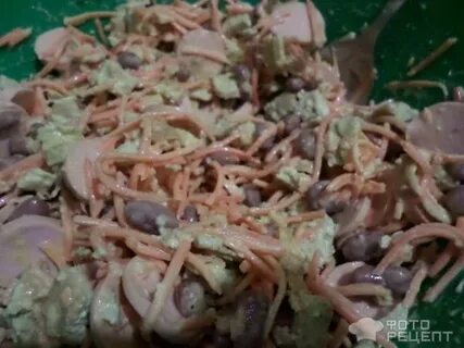 Салат фасоль морковь по корейски огурец