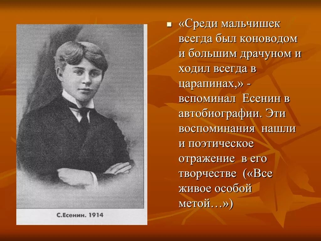 Особой метой. Есенин автобиография. Автобиография Сергея Есенина. Информация о Сергее Есенине.