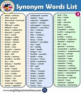 Word synonyms