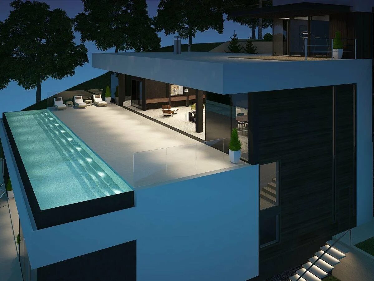 Одноэтажный дом хайтек с бассейном. Проекты домов с бассейнами на крыше. Дом с бассейном на крыше проект. Дом Хай тек с бассейном.