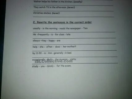 Rewrite the correct sentences
