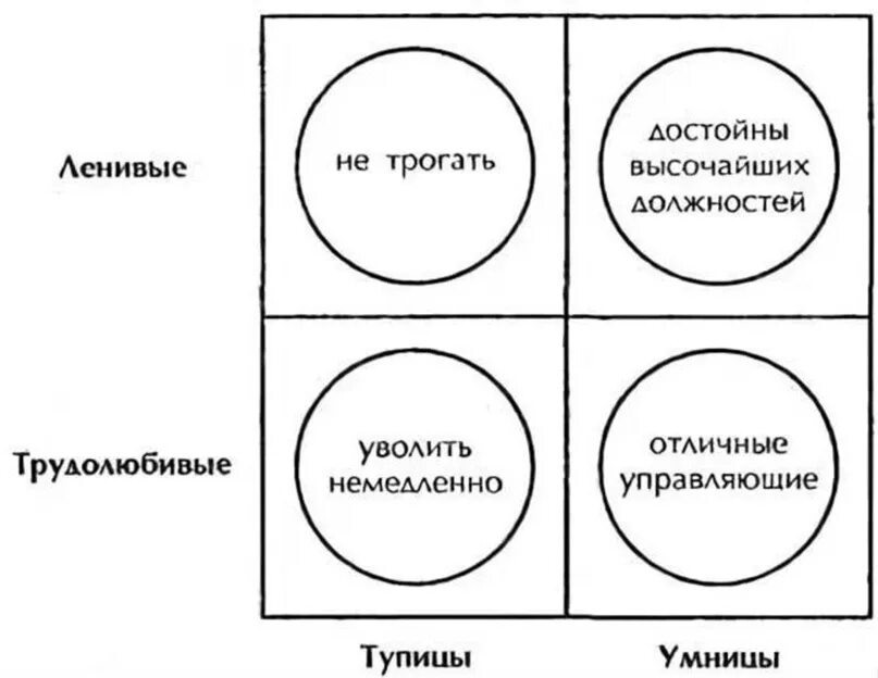 Глупая и ленивая. Матрица Манштейна умный и ленивый. Фон Манштейн 4 типа офицеров. Есть 4 типа офицеров Манштейн. Матрица Эриха фон Манштейна.