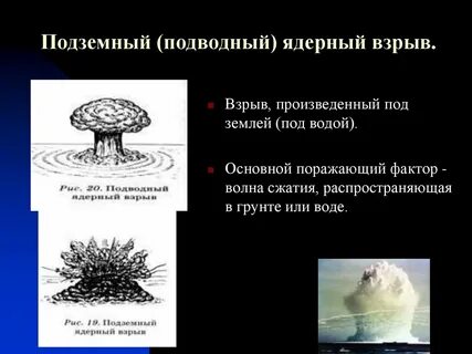 Звук взрыва произведенного в воде вблизи