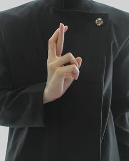 Hands around neck