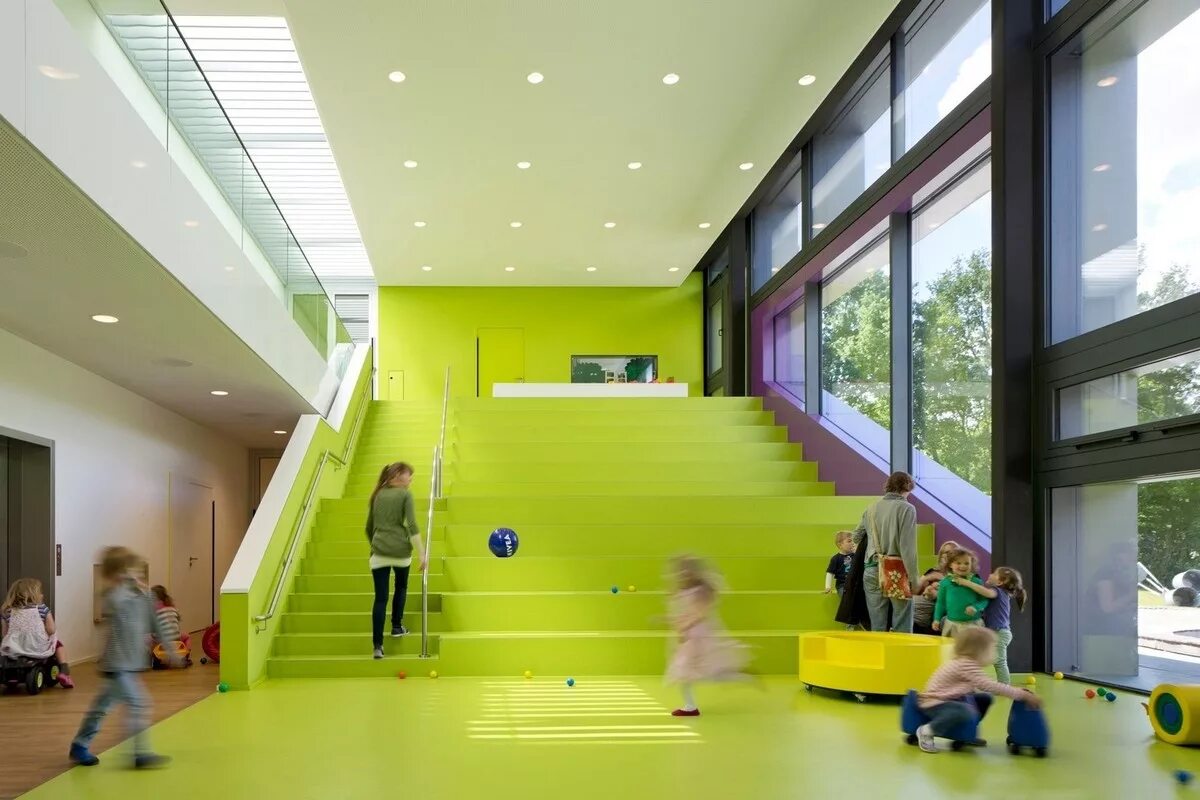 Необычный детский сад. Детский сад Troplo Kids в Гамбурге. .Детский сад (Kindergärten).Германии. Германия детский сад Kindergarten. Современный детский сад в Германии.