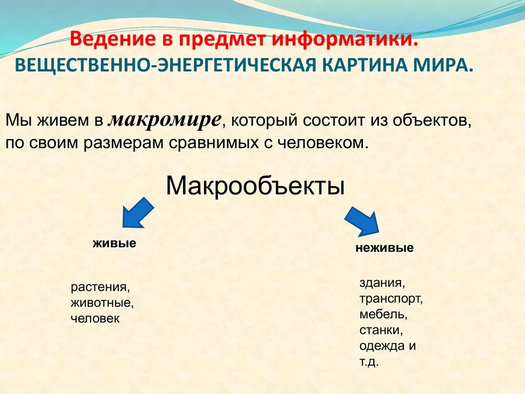 Мир вещественен