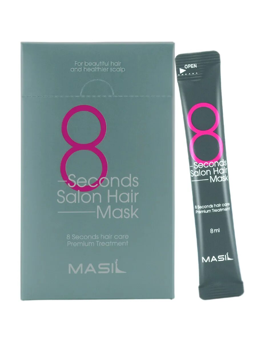 Маска 8 секунд отзывы. Masil маска 8 секунд. Masil 8 seconds Salon hair Mask 8ml. Маска для волос за 8 masil second Salon hair Mask. Masil маска для волос салонный эффект за 8 секунд.