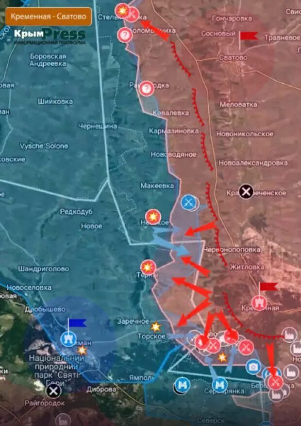 Направление сватово кременная обстановка. Карта боев сватово кременная. Кременное сватово на карте. Линия фронта в районе кременной. Линия фронта сватово кременная.