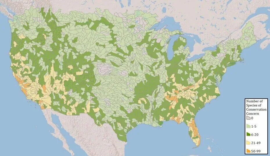 Us wildlife. Sales in the Continental United States.