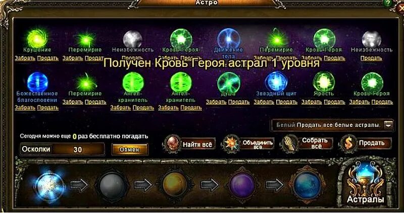 Все астралы по порядку список