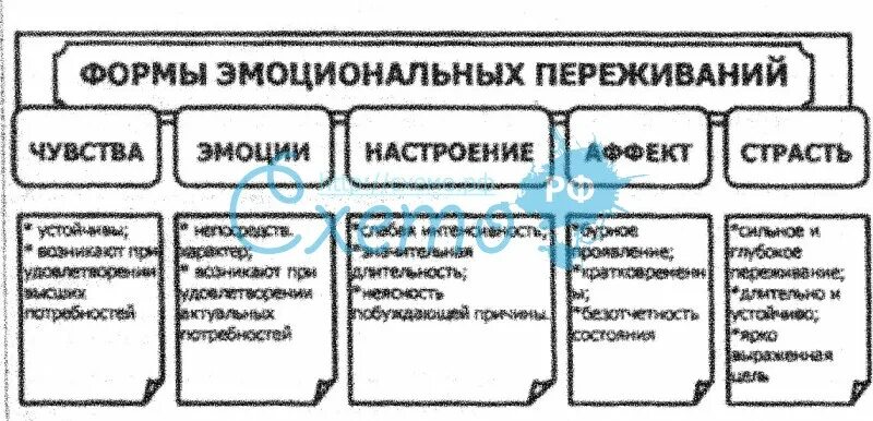 Аффекты эмоции чувства настроения. Формы эмоциональных переживаний таблица. Формы эмоциональных переживаний. Формы эмоциональных переживан. Типы эмоциональных переживаний.