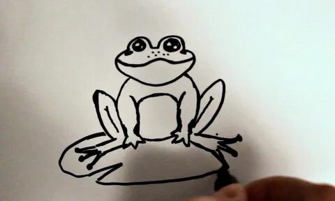 Милые лягушки нарисовать легко