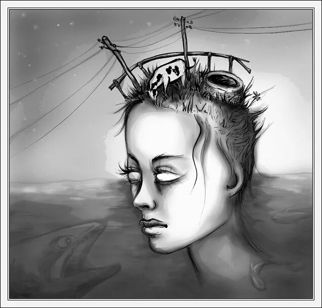 девушка живая голова