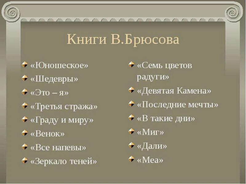 Брюсов атлантида жанр произведения. В я брюсов произведения. произведения брюсова список.