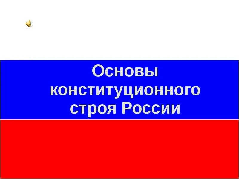 Урок по теме основы конституционного строя. Основы конституционного строя.