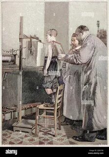 William Konrad Roentgen examines a patient. He was awarded the Nobel Prize in Ph