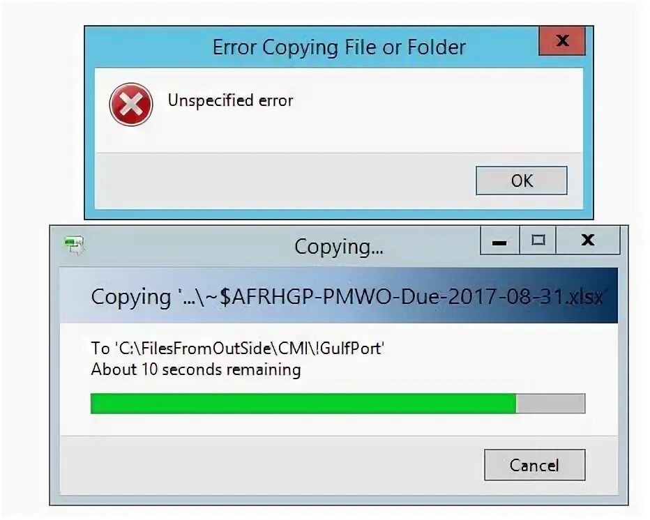 Ошибка при копировании. Copied Error. TRX ошибка copied Error. Unspecified. Copy file fails