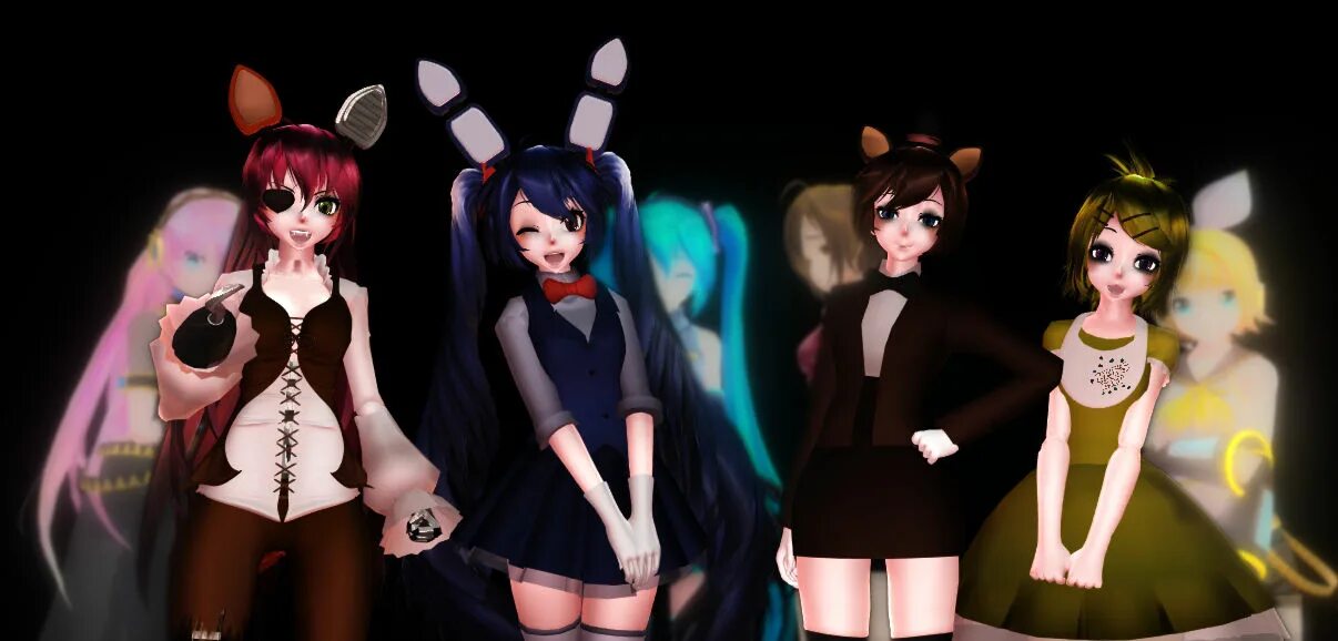 5 ночей девушки. Five Nights at Meiko's. MMD FNAF Meiko. Freddy MMD. MMD FNAF крыша школы.