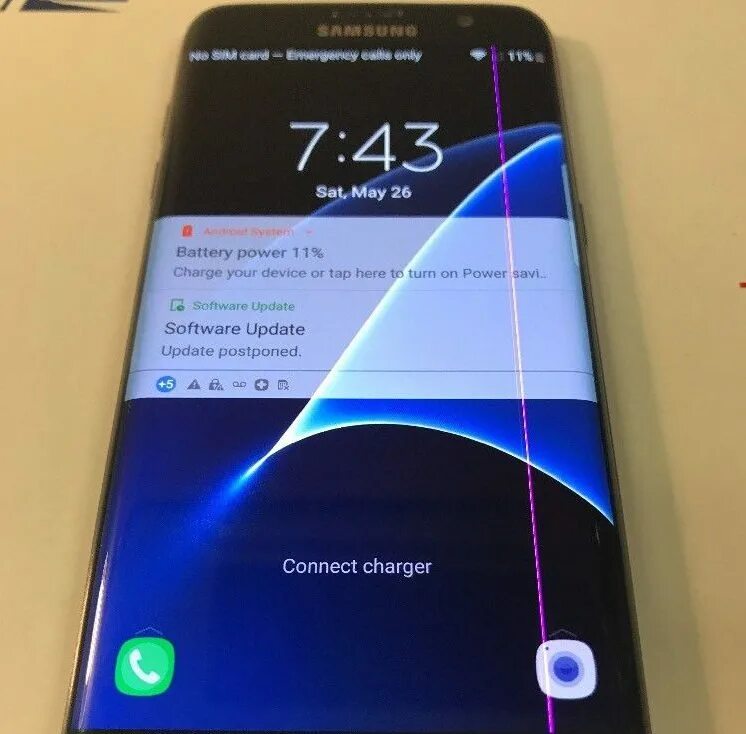 Samsung Galaxy s 7 экран. Розовая полоса Samsung s7 Edge. Samsung Galaxy Edge 7 полоска. Самсунг s 7 с полоской. Т на экране телефона