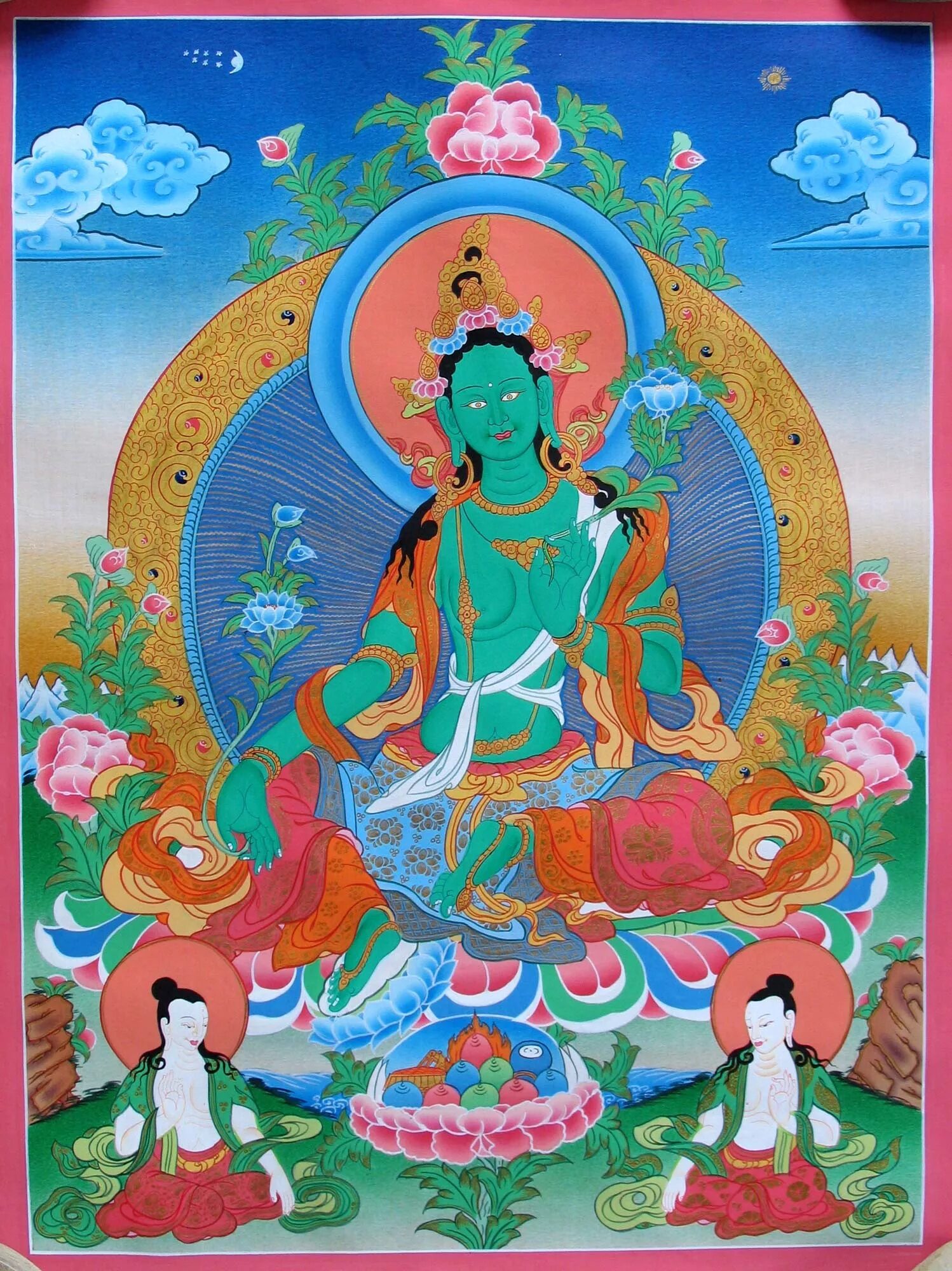 Giới thiệu về Đức Tara Xanh (Lục Độ Phật Mẫu Tara) Buddhist art, Buddhism art, B