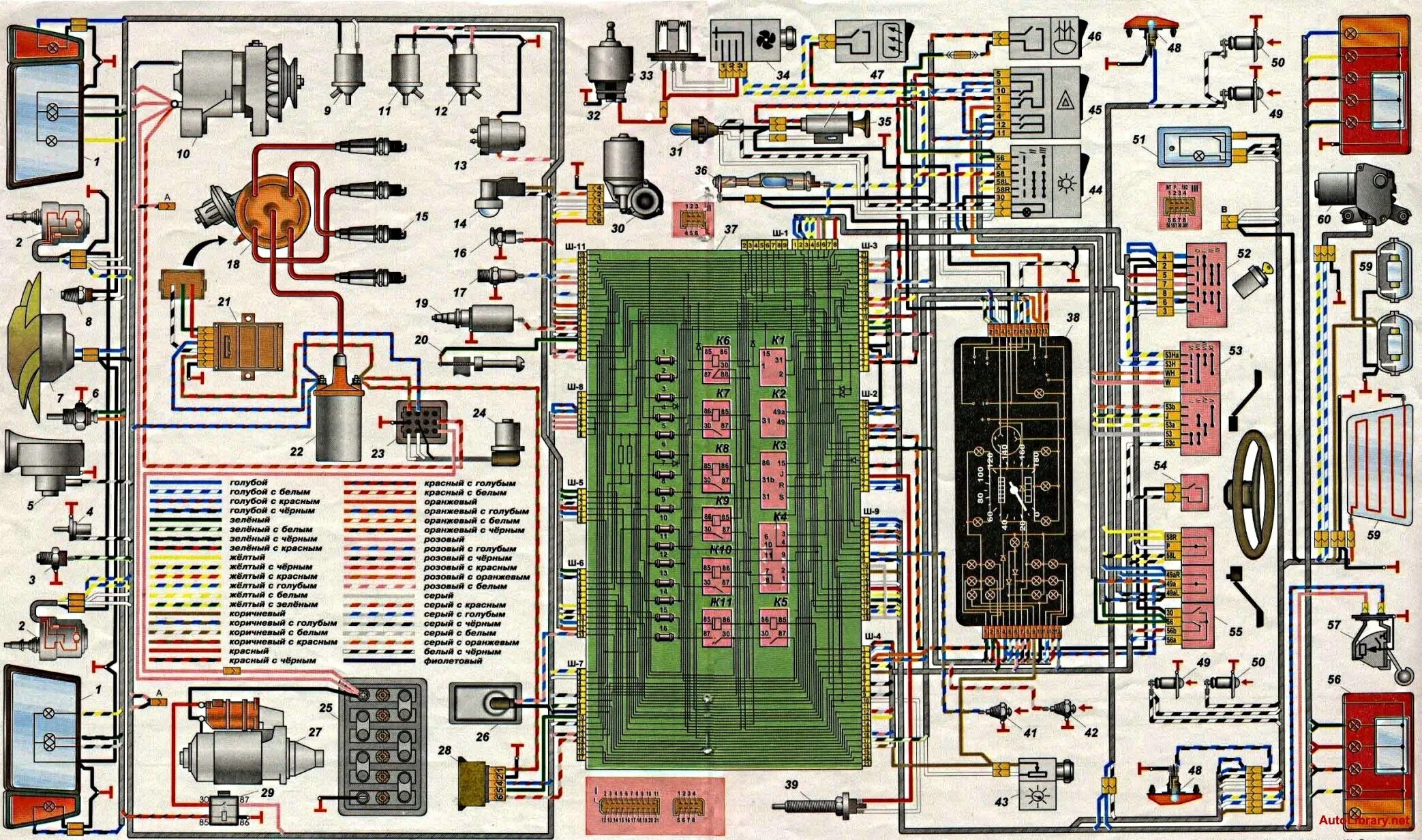 Схема электрооборудования ВАЗ 2109 карбюратор. Электрическая схема проводки ВАЗ 2109 карбюратор. Электрооборудование ВАЗ 2108. Схема проводки ВАЗ 2109 инжектор 8.