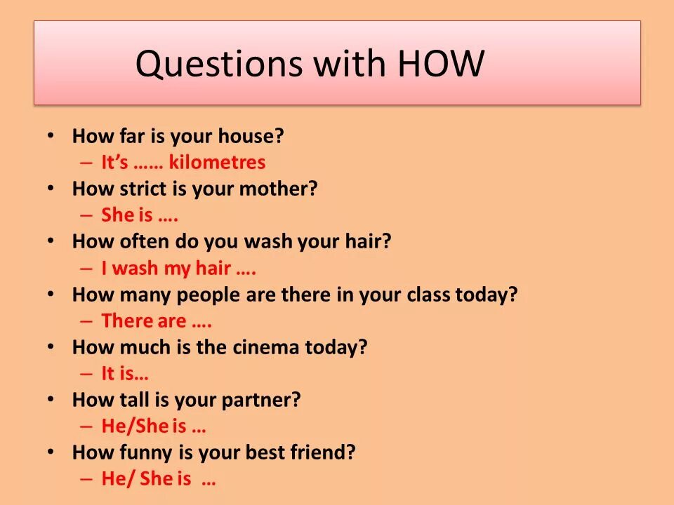 Already in question. Вопросы с how. Вопросы с how many в английском. Types of questions презентация. Вопросы с how long на английском.