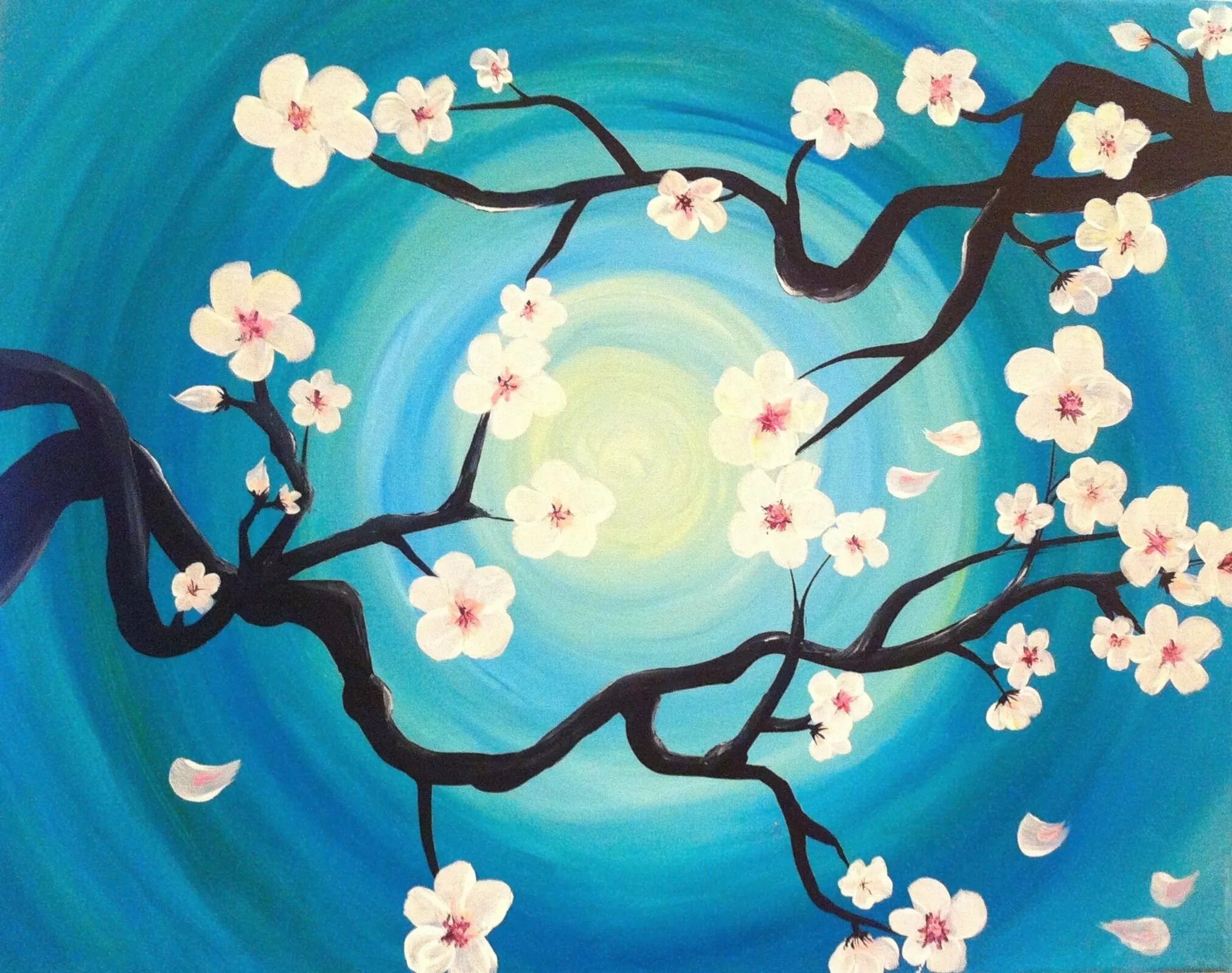 Изо сакура. Весенние рисунки. Сакура рисунок. Сакура гуашью. Рисование Весеннее дерево.