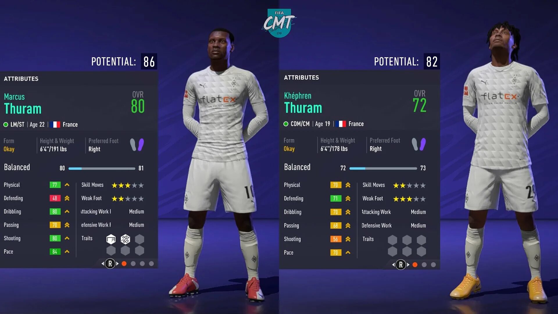 Fifa potential. Khéphren Thuram. Маркус из ФИФА фэнтези игрок. Thuram FIFA 23 из какого клуба. FIFA 23 Thuram как получить.