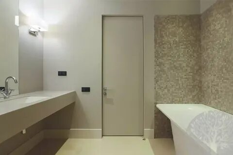 Дверь в ванную без наличников отделка плиткой - Фотобанк