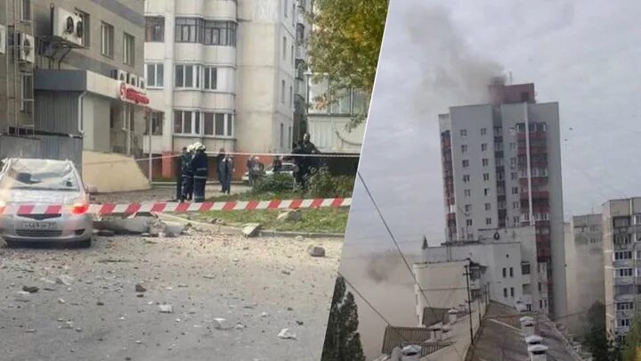 Обломки ракеты в Белгороде. Разрушение дома в Белгороде. Упавшая ракета в Белгороде. Взрыв в Белгороде на улице Губкина.