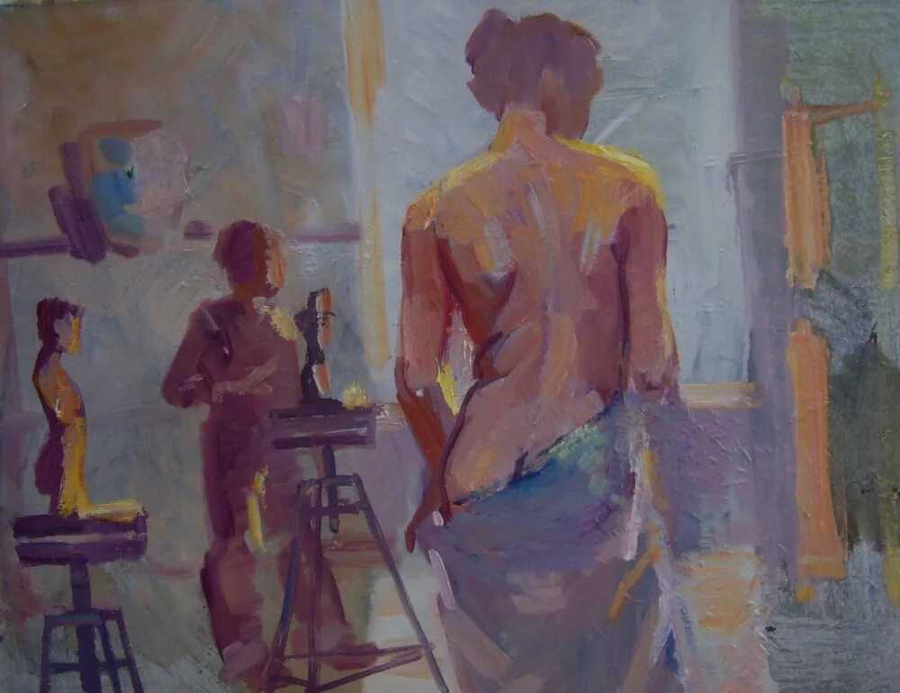 натурщики в одежде. художницы и натурщики. натурщица в студии. художник рисует с на уры. эндрю стерретт конклин.